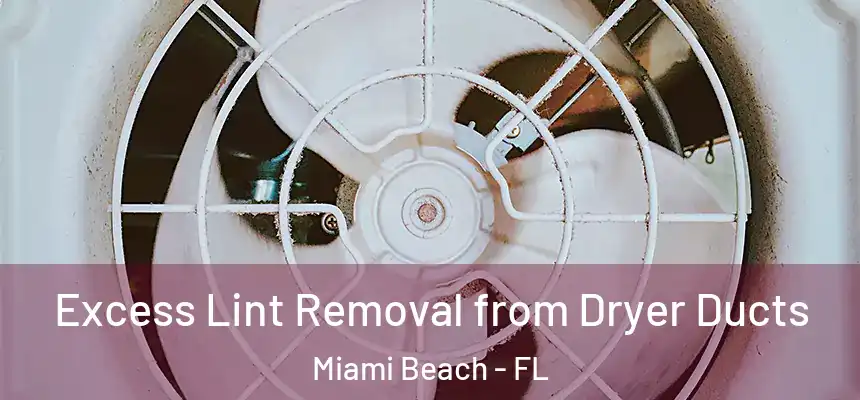 Excess Lint Removal from Dryer Ducts Miami Beach - FL